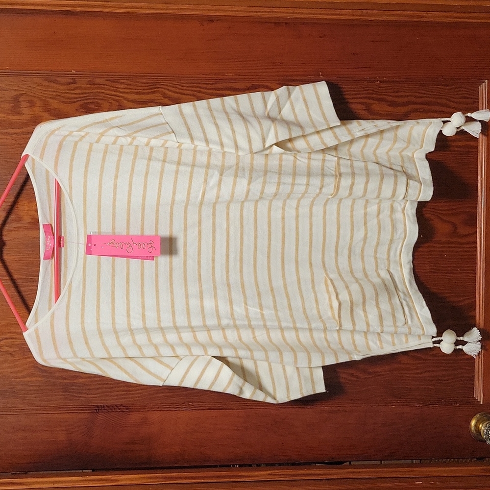 NWT Lilly Pulitzer Elba Sweater, Coastal Shell Stripe